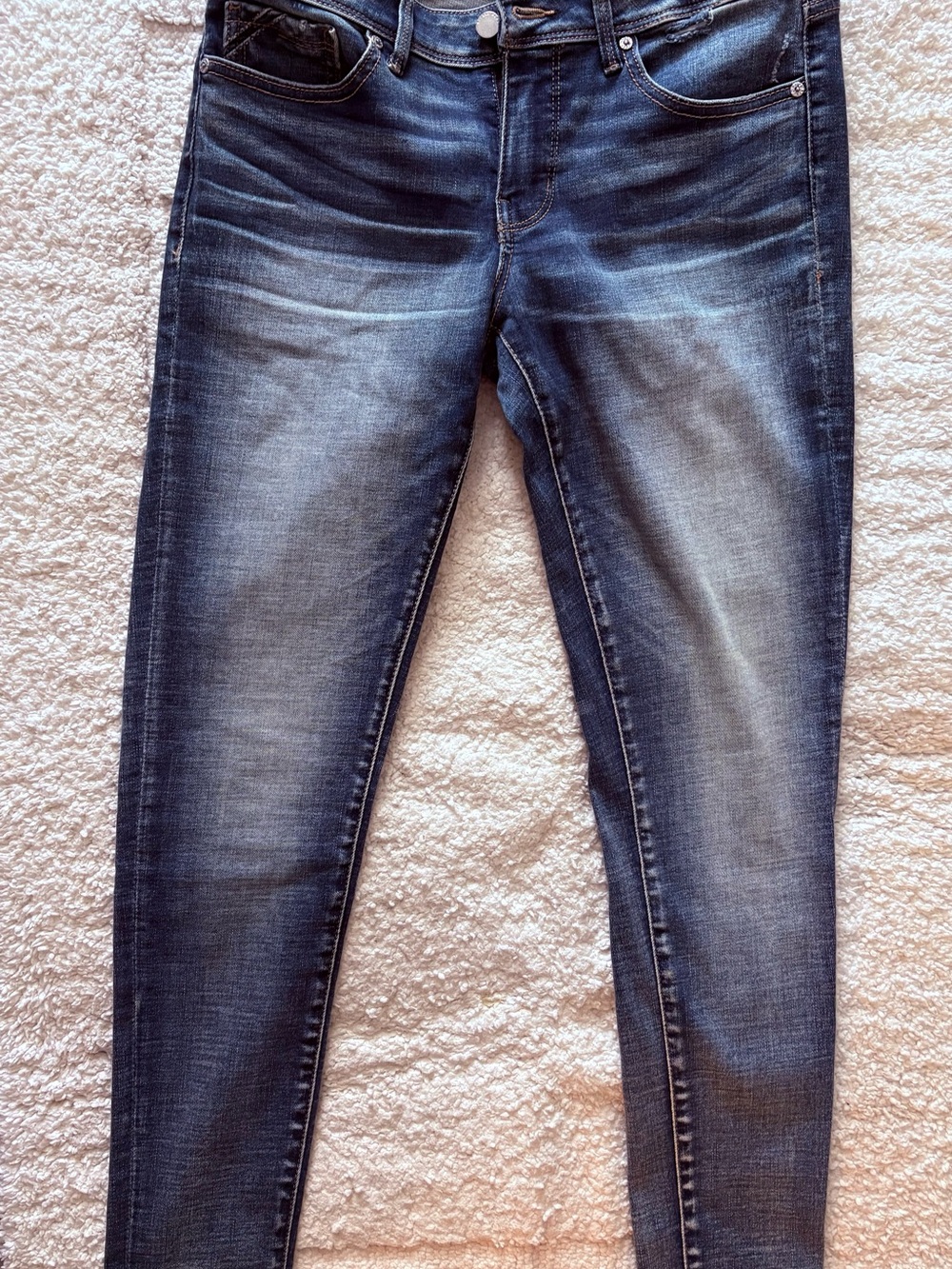 Women's Skinny Jeans - Faded Dark Blue